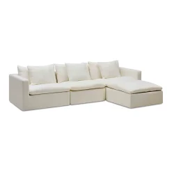 Clearance Horgans Cape Modular Sofa 3 Seat with Ottoman Snow