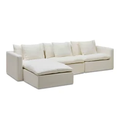 Clearance Horgans Cape Modular Sofa 3 Seat with Ottoman Snow