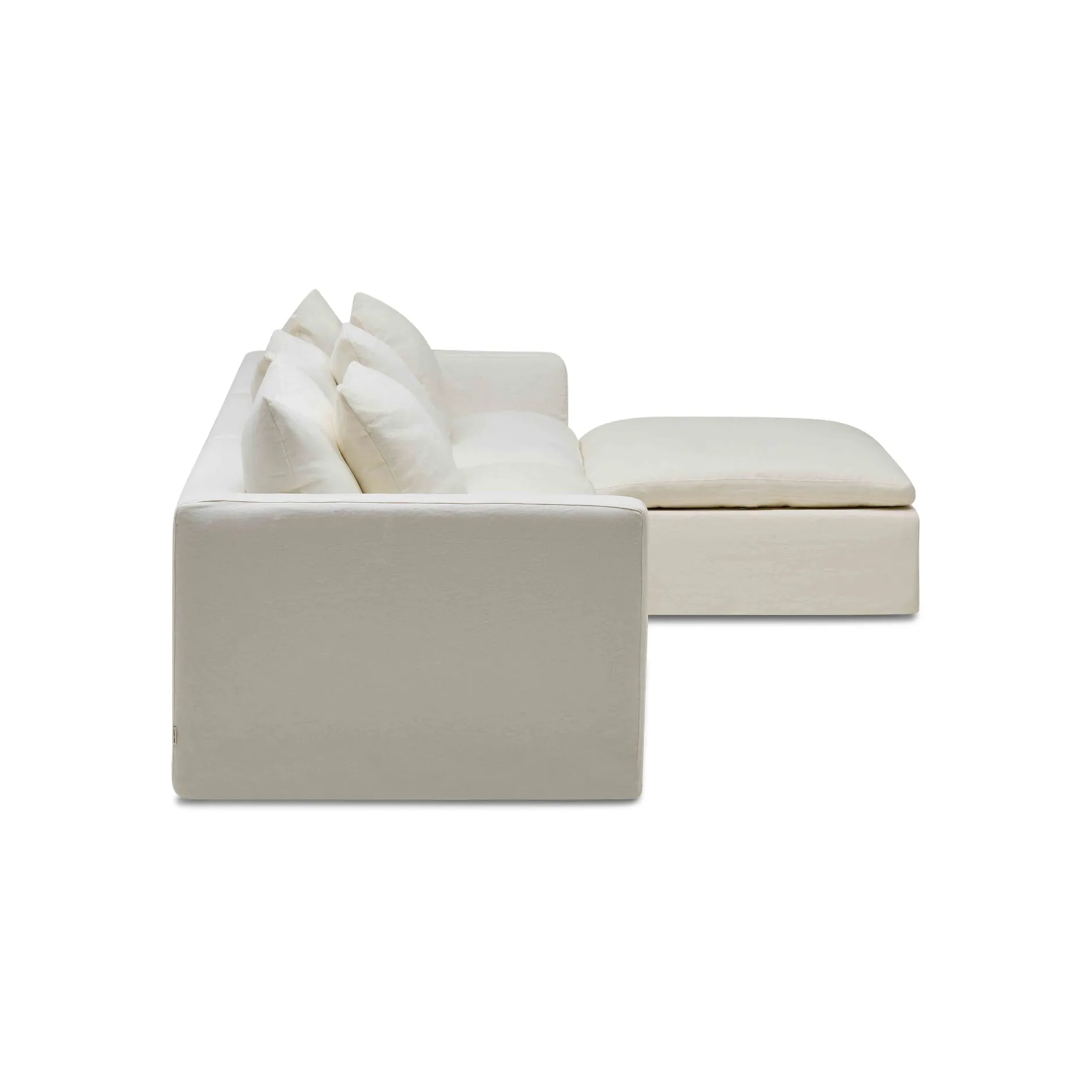Clearance Horgans Cape Modular Sofa 3 Seat with Ottoman Snow
