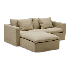 Sale Horgans Cape Modular Sofa 2 Seat with Ottoman Warm Stone