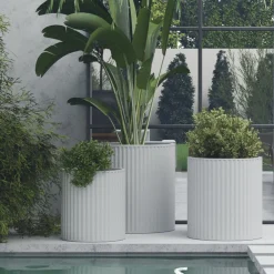 New Horgans Cayman Planter Medium White Matte White