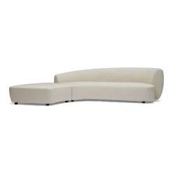 Discount Horgans Celine Sectional Sofa Left Ivory