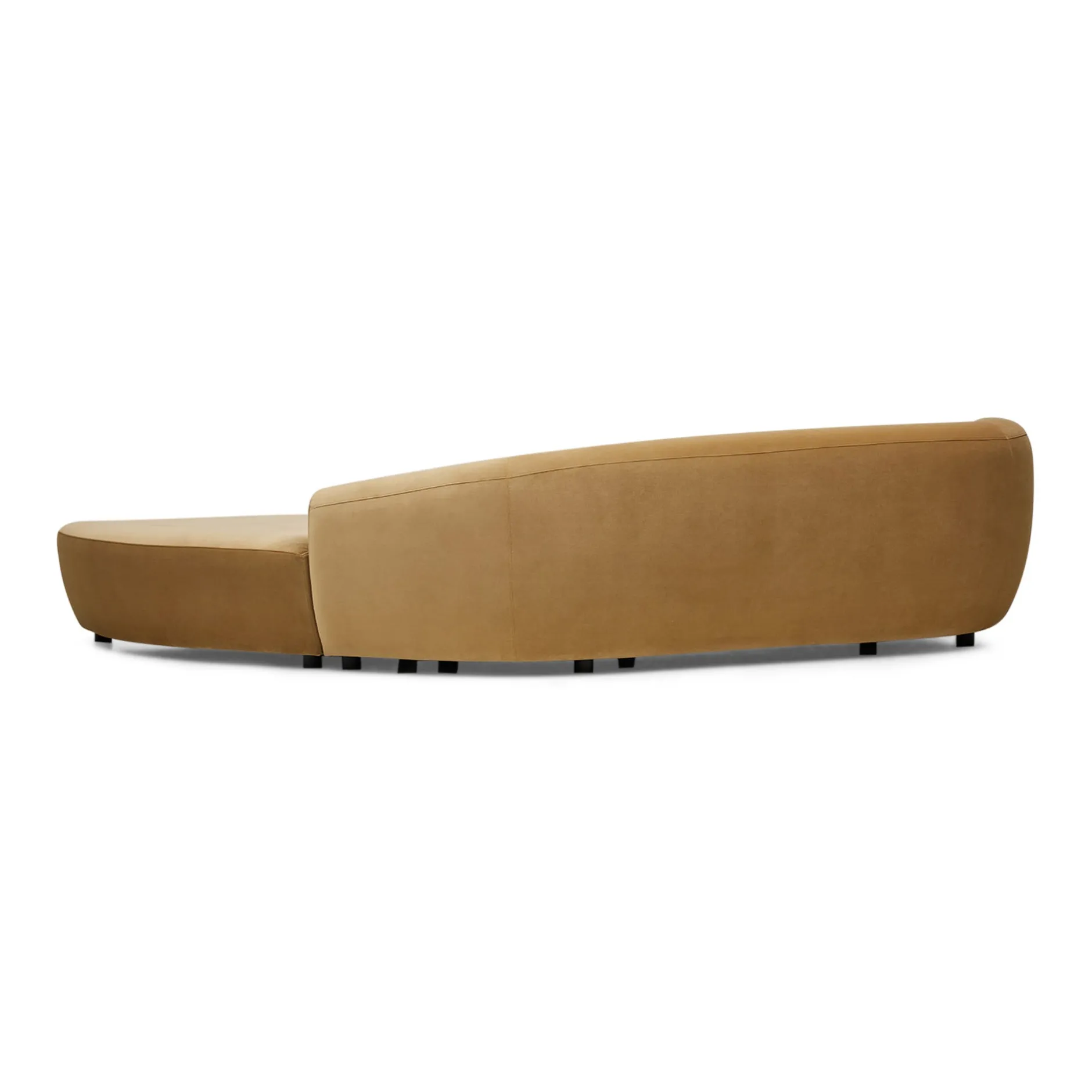 Fashion Horgans Celine Sectional Sofa Sand Right Sand Velvet