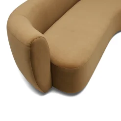 Fashion Horgans Celine Sectional Sofa Sand Right Sand Velvet