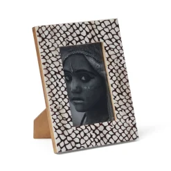 Discount Horgans Chandra Photo Frame 4 x 6 Dark Tan & White