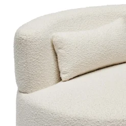 New Horgans Claudia Swivel Chair Ivory Ivory Boucle