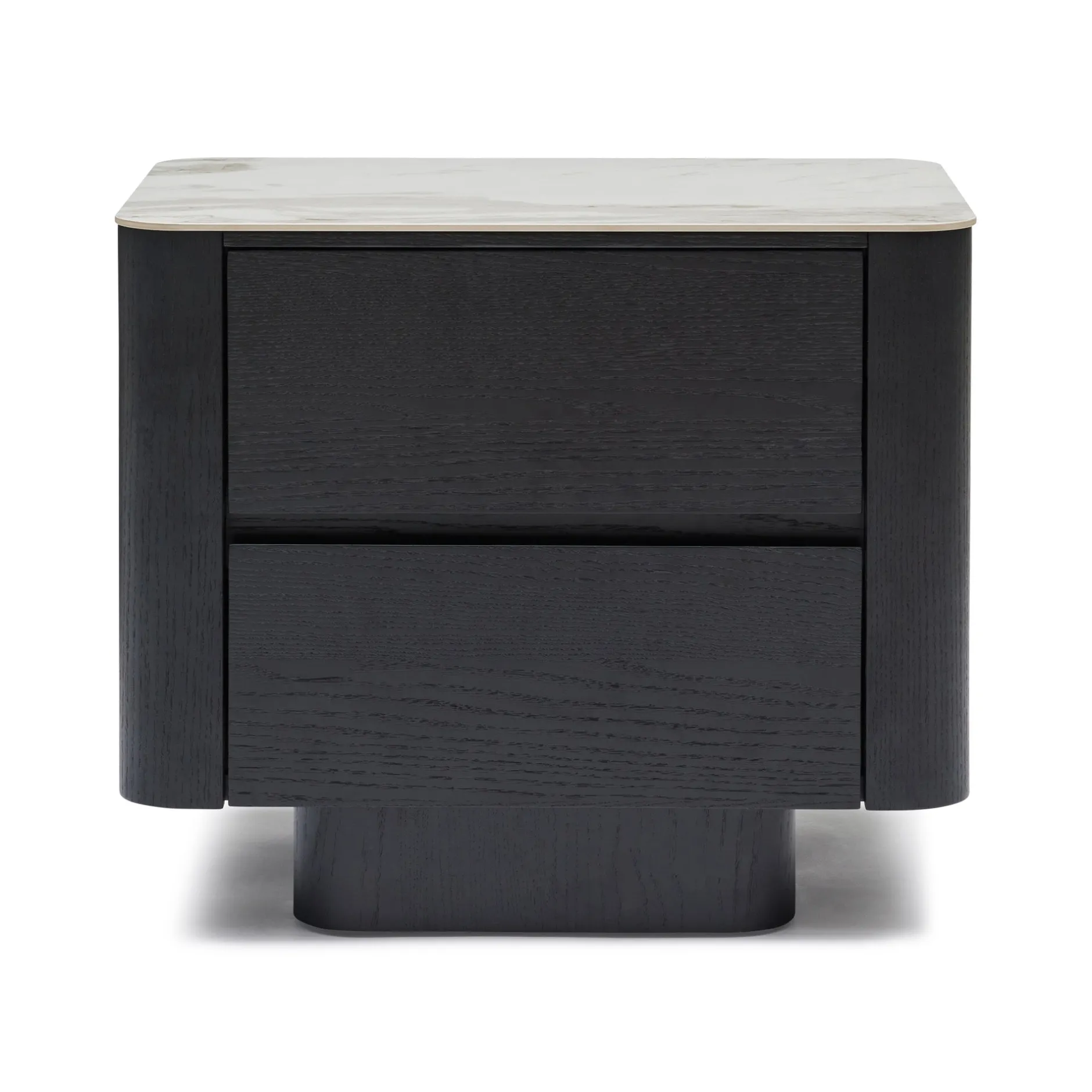 Discount Horgans Clio Bedside White Marble Ceramic Black