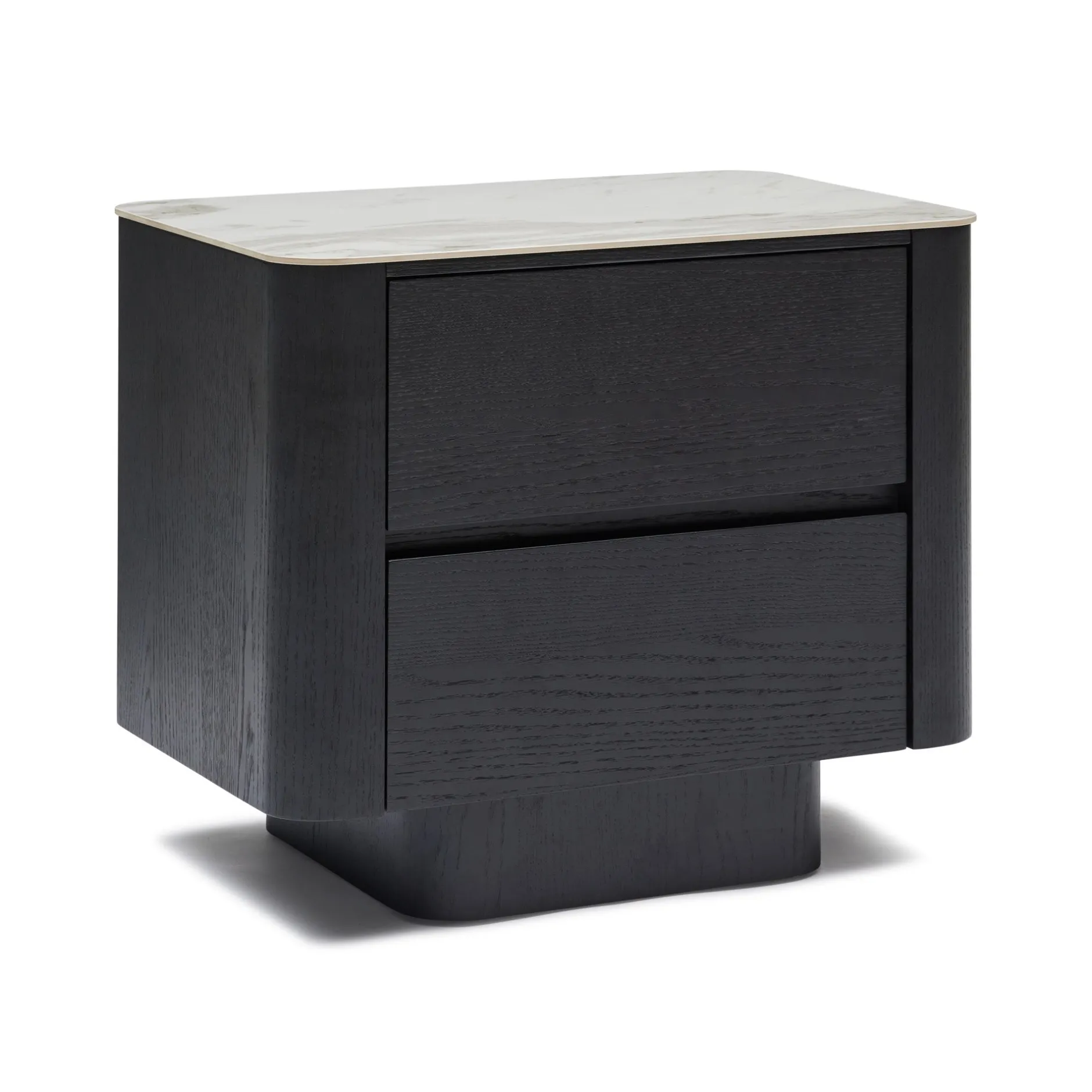 Discount Horgans Clio Bedside White Marble Ceramic Black