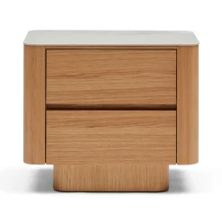 Discount Horgans Clio Bedside White Marble Ceramic Natural