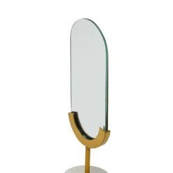 Hot Horgans Daisy Long Oval Table Mirror Mirror & White Marble