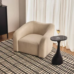 Online Horgans Daku Wool Rug 200 x 280 Natural & Black