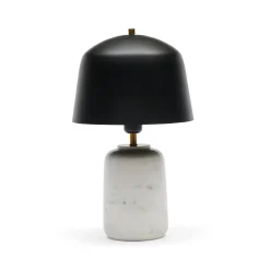Fashion Horgans Dane White Marble Lamp White & Matte Black