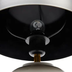 Fashion Horgans Dane White Marble Lamp White & Matte Black