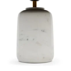 Fashion Horgans Dane White Marble Lamp White & Matte Black