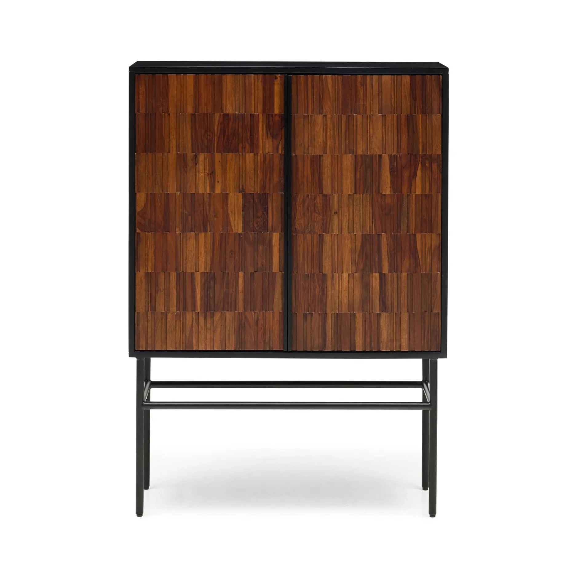 Discount Horgans Darwin Sheesham Cabinet Natural & Black