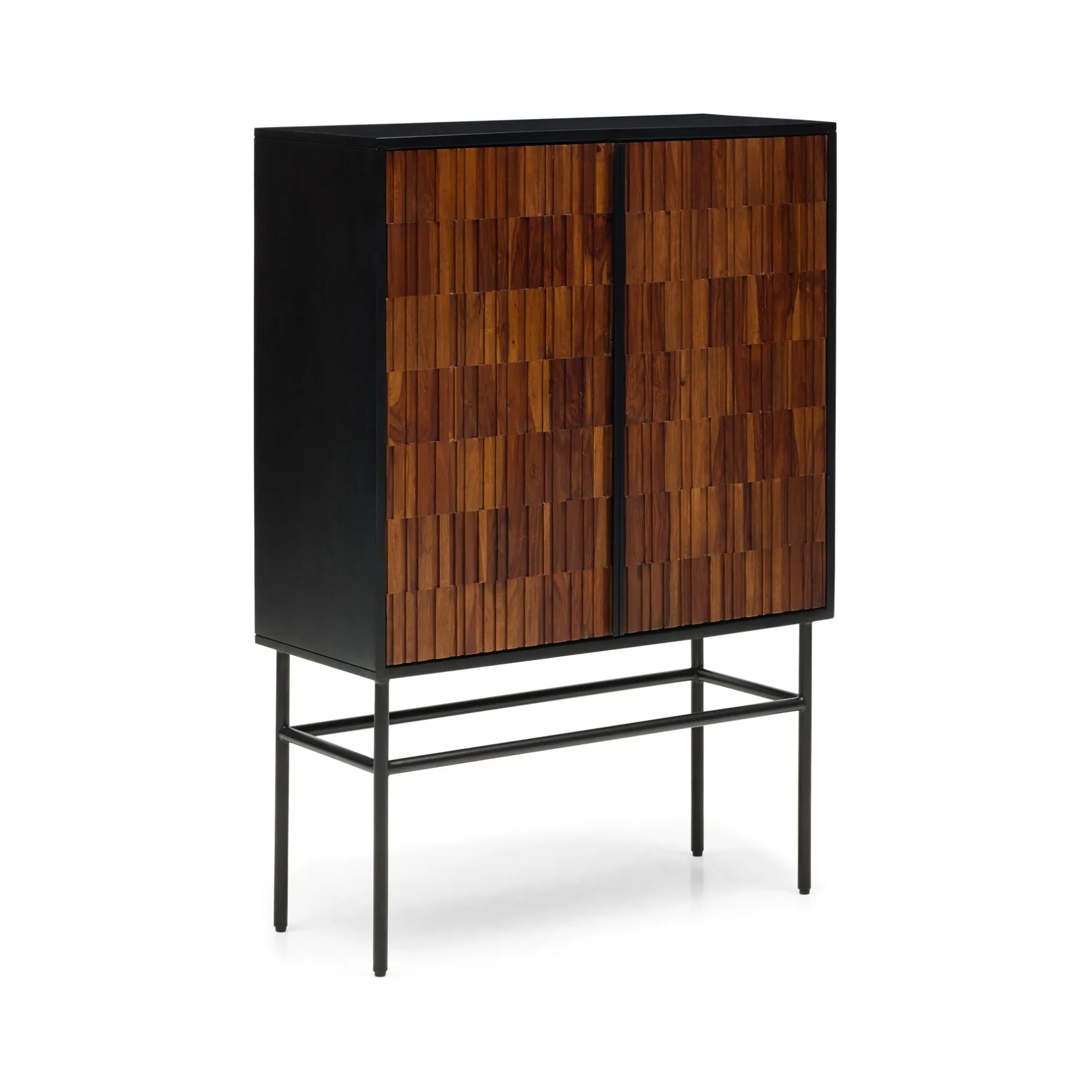 Discount Horgans Darwin Sheesham Cabinet Natural & Black