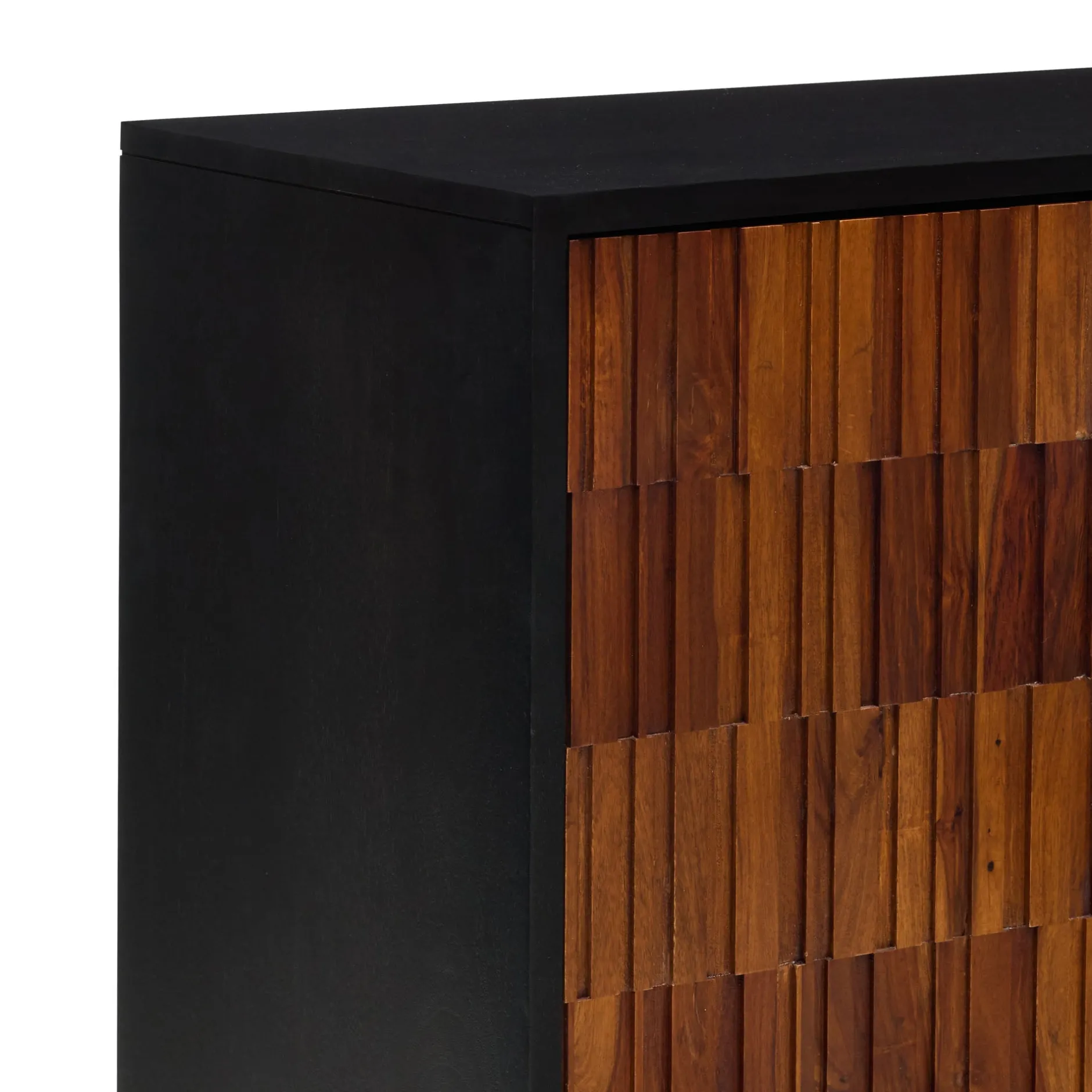 Discount Horgans Darwin Sheesham Cabinet Natural & Black