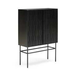 Best Horgans Darwin Sheesham Cabinet Black