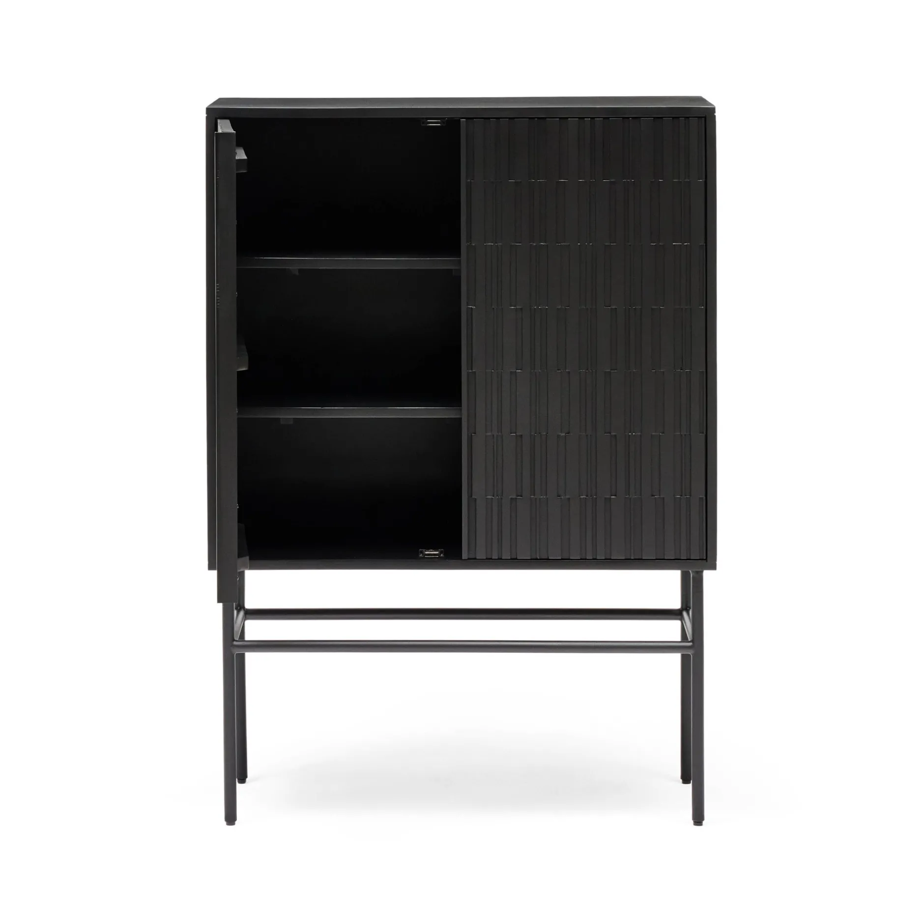 Best Horgans Darwin Sheesham Cabinet Black