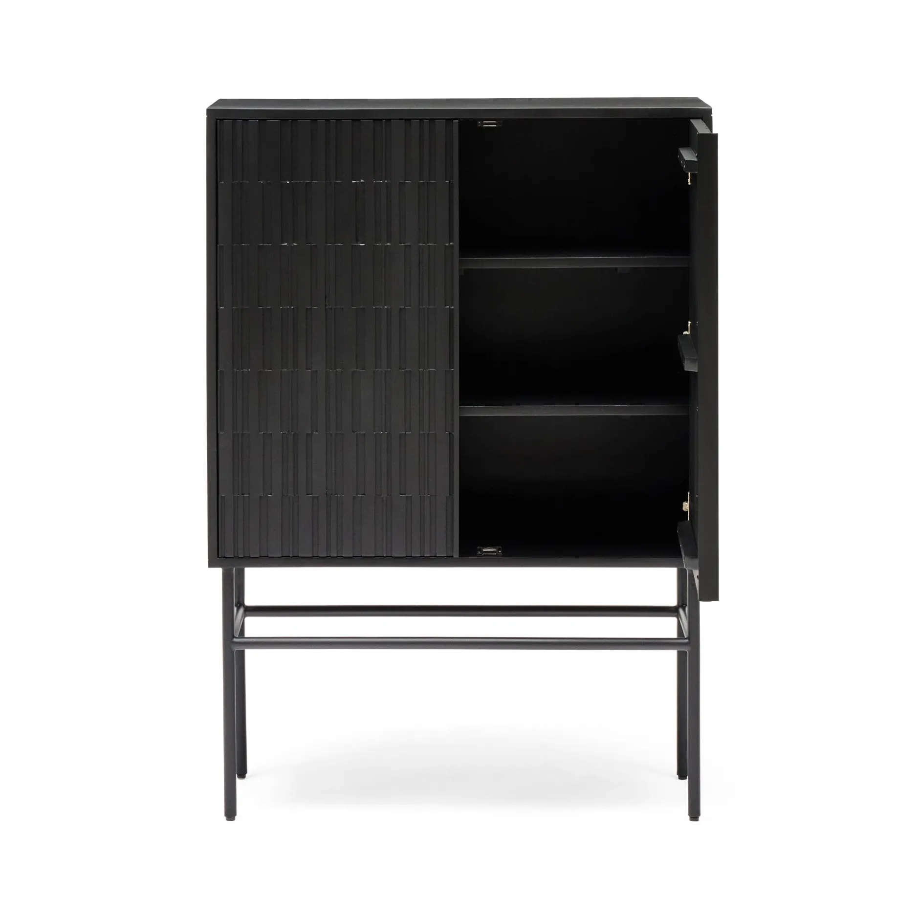 Best Horgans Darwin Sheesham Cabinet Black