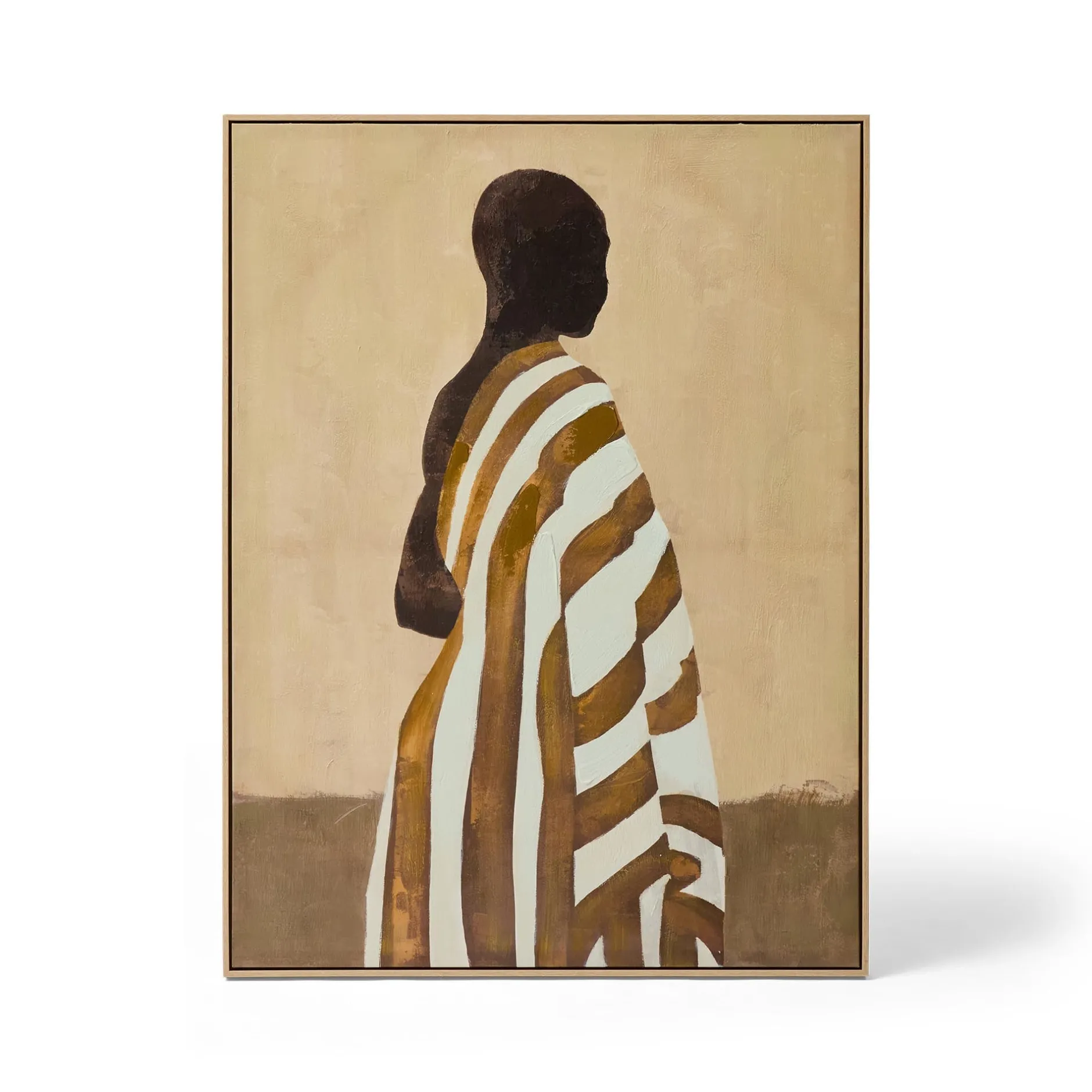 Hot Horgans Elba Framed Wall Art Brown Beige