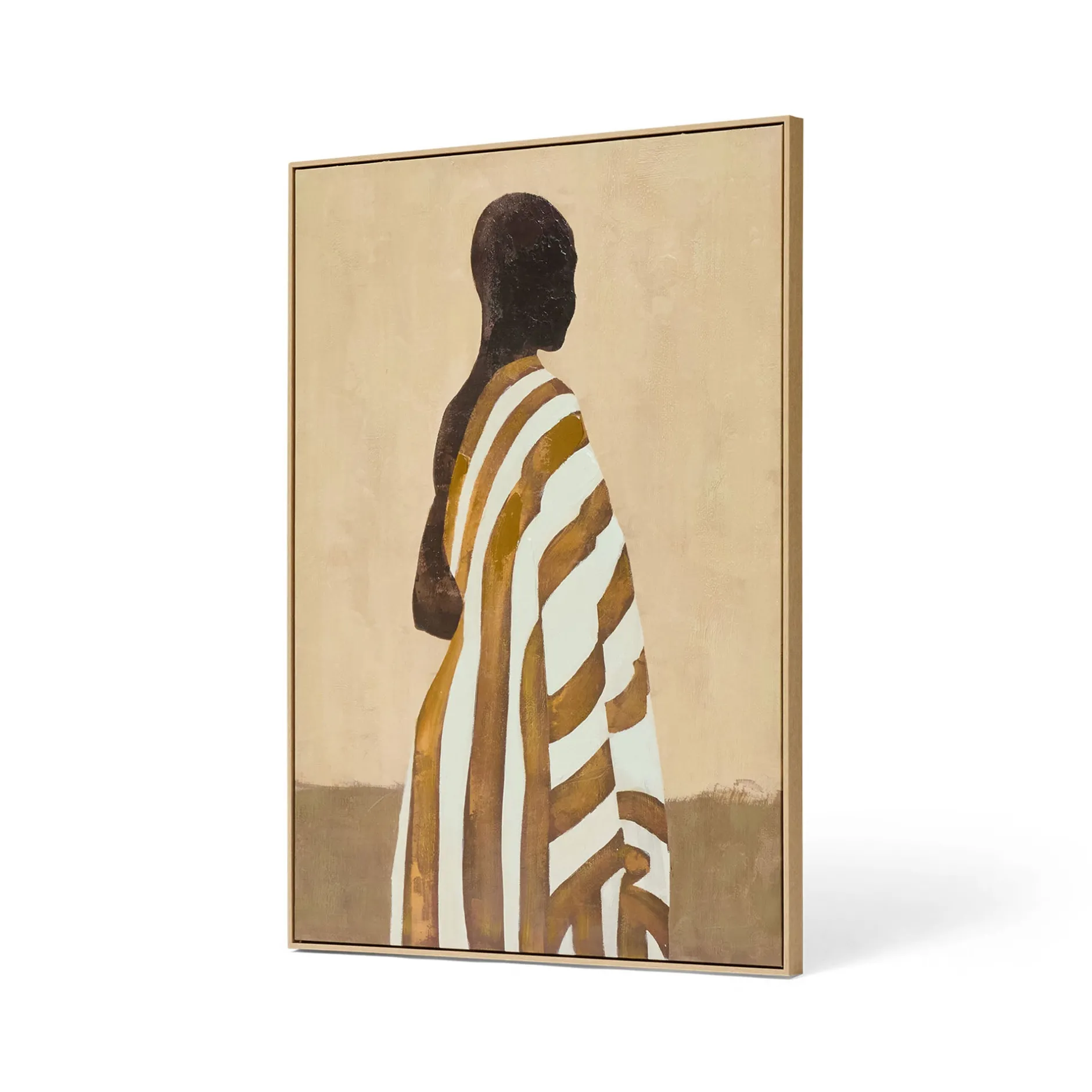 Hot Horgans Elba Framed Wall Art Brown Beige