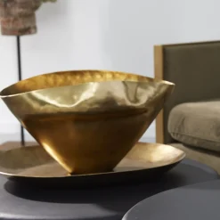 Best Horgans Elis Oval Bowl Large Antique Brass