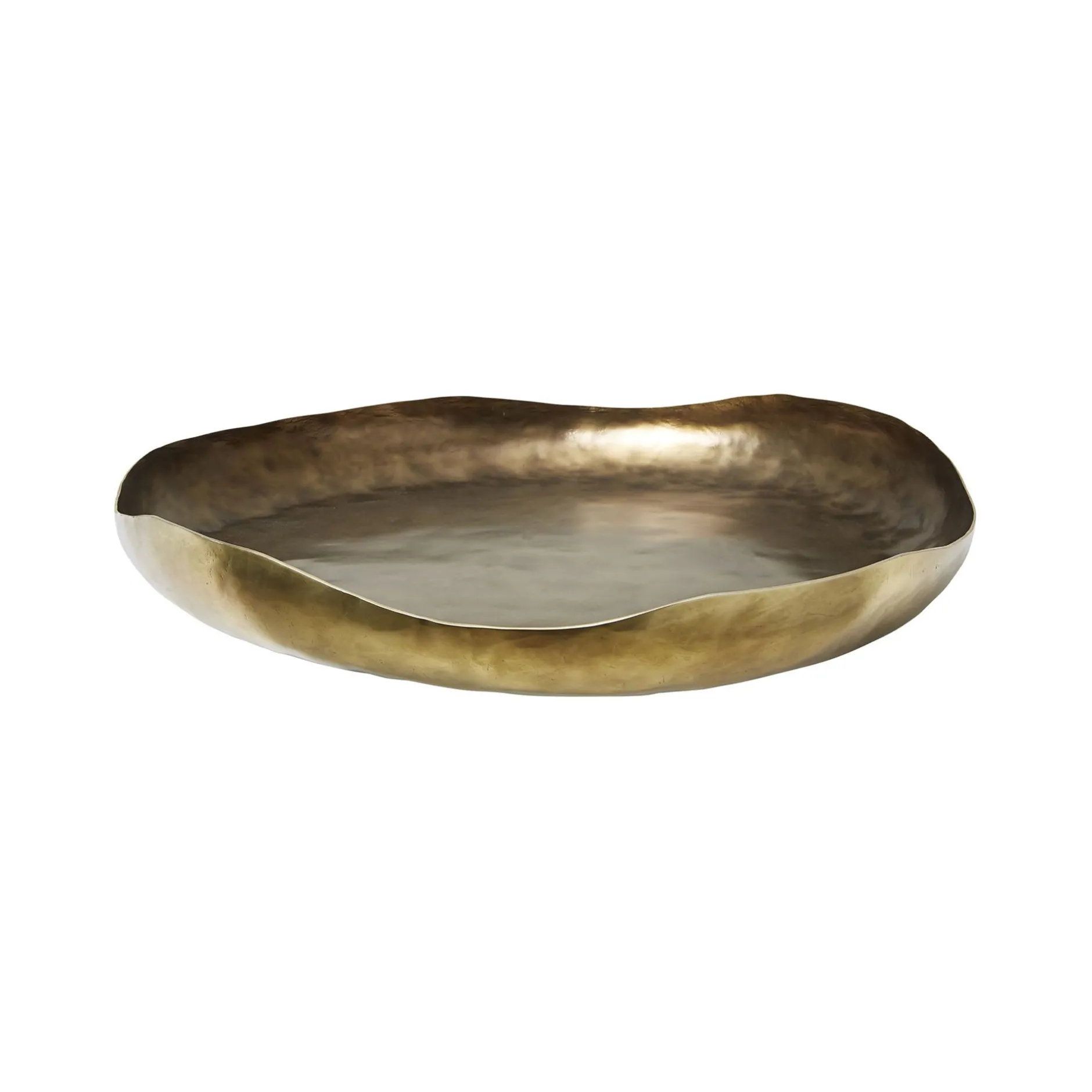 Outlet Horgans Elis Round Tray Small Antique Brass