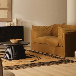 Discount Horgans Ella Sofa Sand 2 Seat Sand Velvet