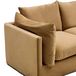 Discount Horgans Ella Sofa Sand 2 Seat Sand Velvet