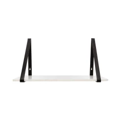 Clearance Horgans Ellery Marble Shelf Black Large White Marble & Black