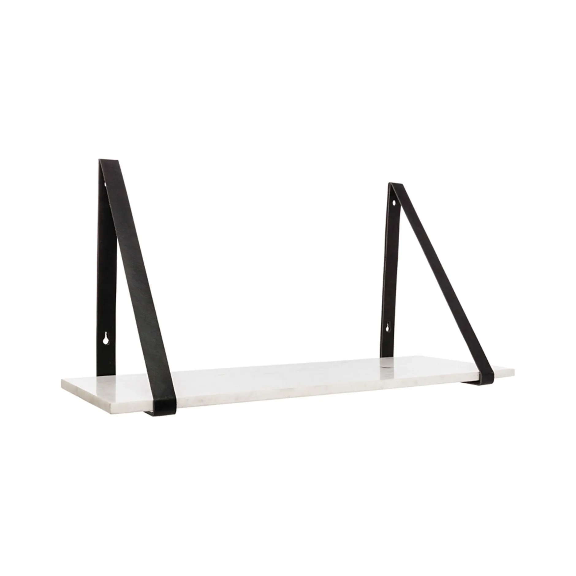 Clearance Horgans Ellery Marble Shelf Black Large White Marble & Black