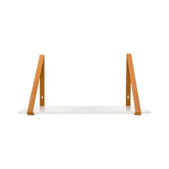 Hot Horgans Ellery Marble Shelf Tan Large White Marble & Tan