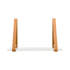 Fashion Horgans Ellery Marble Shelf Tan Small White Marble & Tan