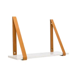 Fashion Horgans Ellery Marble Shelf Tan Small White Marble & Tan