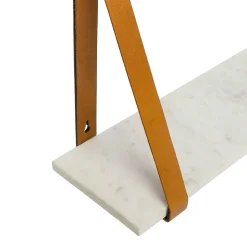 Fashion Horgans Ellery Marble Shelf Tan Small White Marble & Tan