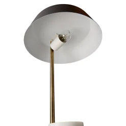 Fashion Horgans Fern Table Lamp White Marble & Black