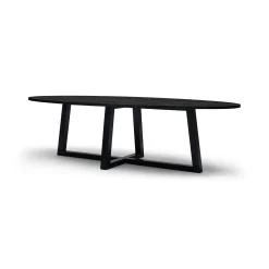 New Horgans Finbar Dining Table Ash Large Black