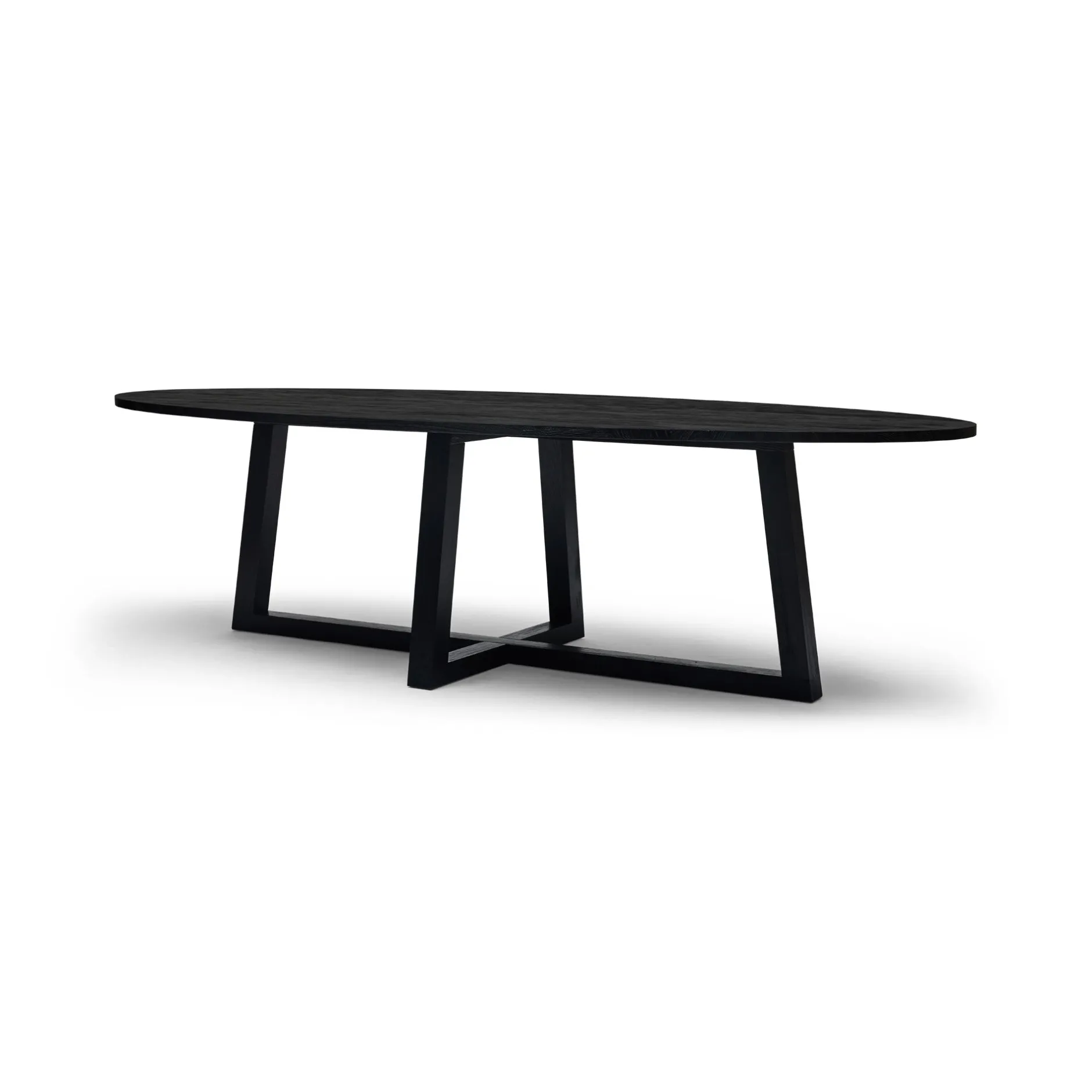 New Horgans Finbar Dining Table Ash Large Black