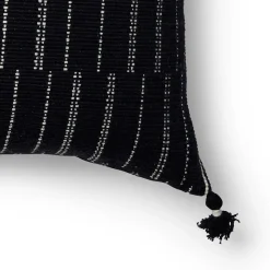 New Horgans Hachi Handwoven Cushion A 55x55 Black & White
