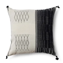 Discount Horgans Hachi Handwoven Cushion B 55x55 Black & White