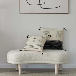 Discount Horgans Hachi Handwoven Cushion B 55x55 Black & White