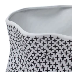 New Horgans Hana Vase Large Black & White
