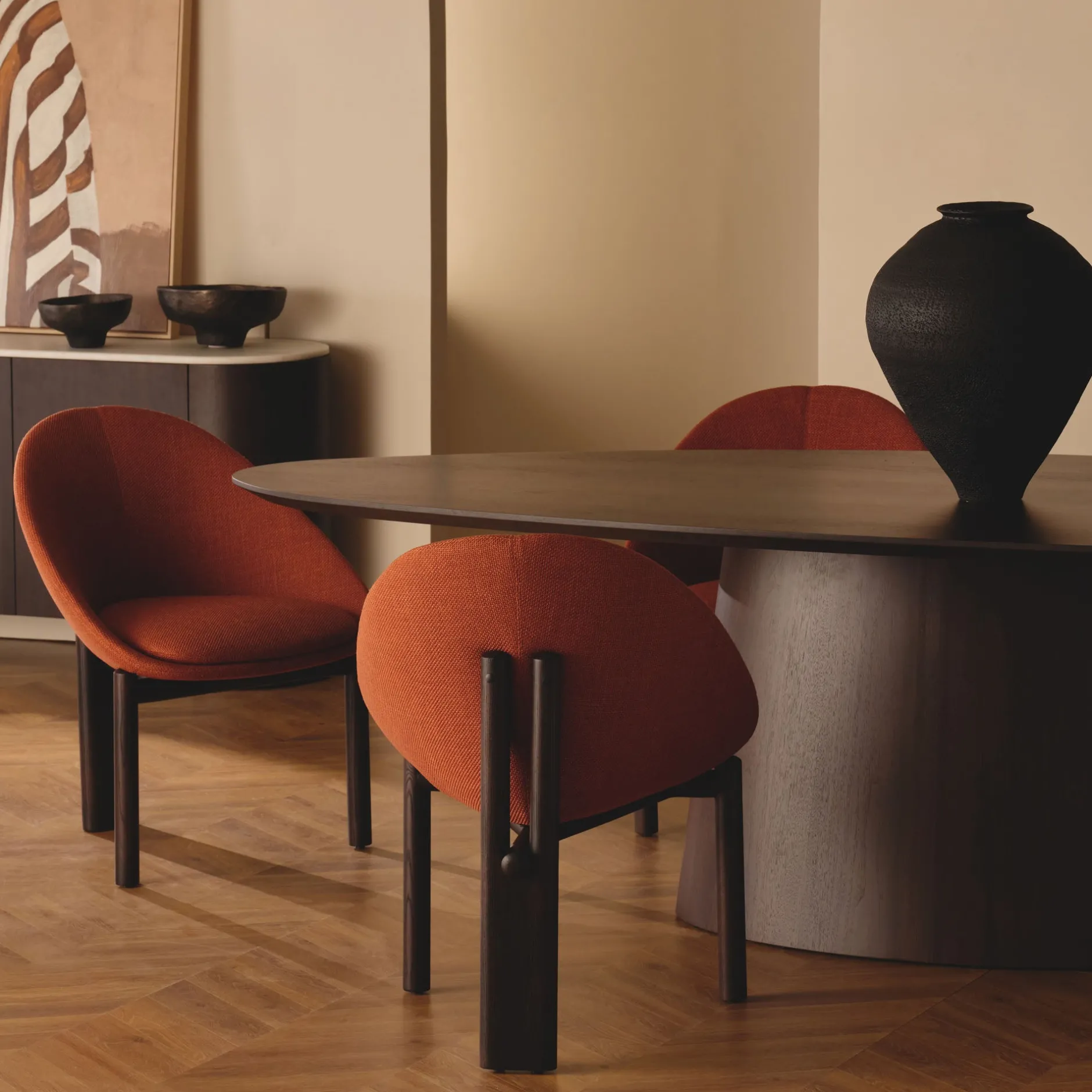 Fashion Horgans Hanna Dining Table Small Walnut