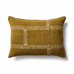 Fashion Horgans Hans Rectangle Cushion Olive 50x70 Olive & White