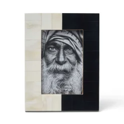 Best Horgans Harlequin Photo Frame 4 x 6 Black & White