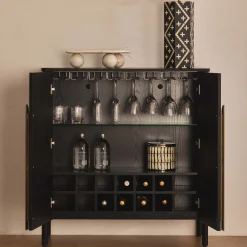 Outlet Horgans Hemky Bar Cabinet Black