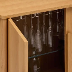 Clearance Horgans Hemky Bar Cabinet Natural