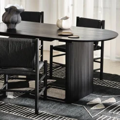 Clearance Horgans Henry Dining Table Black Stain