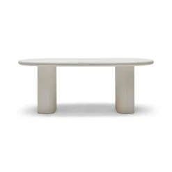 Fashion Horgans Hera Oval Outdoor Dining Table White